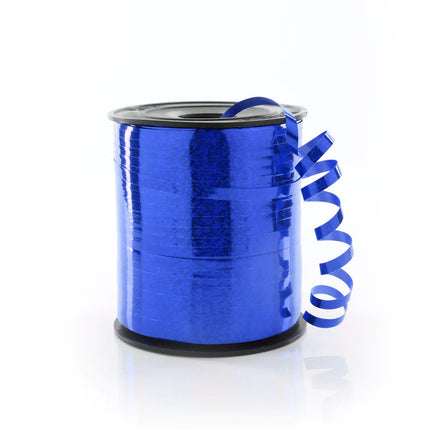 250m Holographic Royal Blue Balloon Ribbon