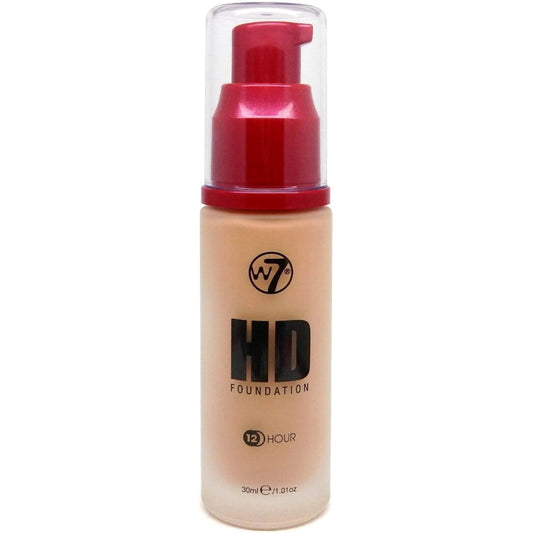 W7 Cosmetics HD Liquid Pump Face Foundation - Natural Beige