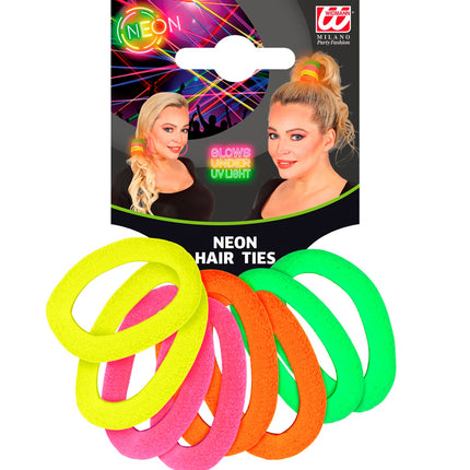 Neon Hair Ties - 8 Pack