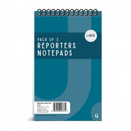 3 Reporters 5" x 8" Colour Notepads