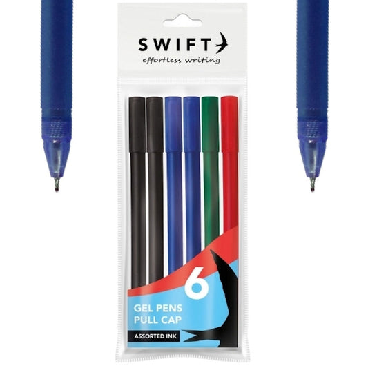 Assorted Gel Pens 6 Pack