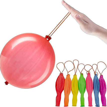 Coloured Punch Balloons - 6 Pack