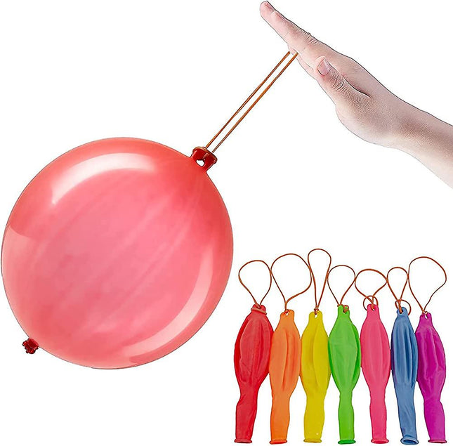 Coloured Punch Balloons - 6 Pack