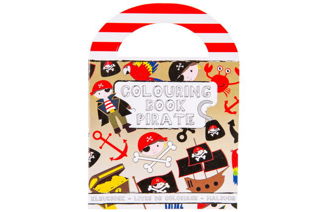 Pirate Sticker & Colouring Books With Handles - 6 Pack