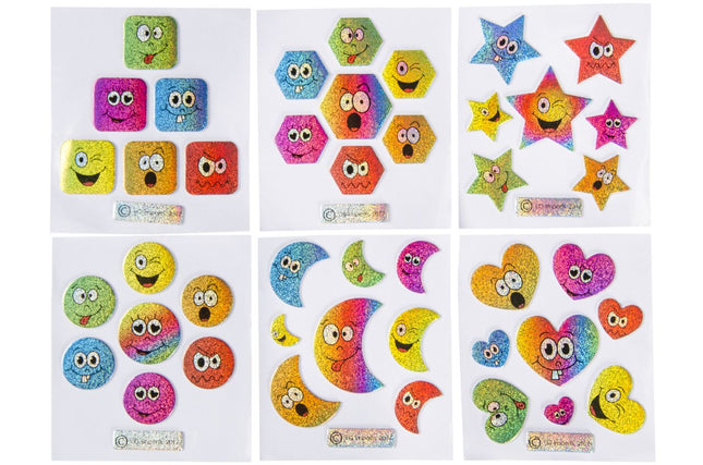 Emotions Metallic Shiny Sticker Sheet - Single