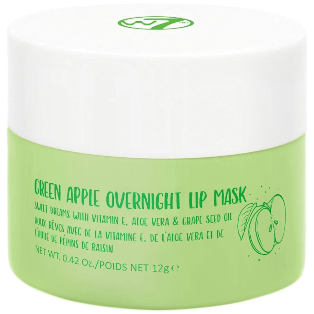 W7 Cosmetics Sweet Dreams Overnight Lip Mask - Green Apple Hydrating Nourishing Smoothing Skincare Treatment