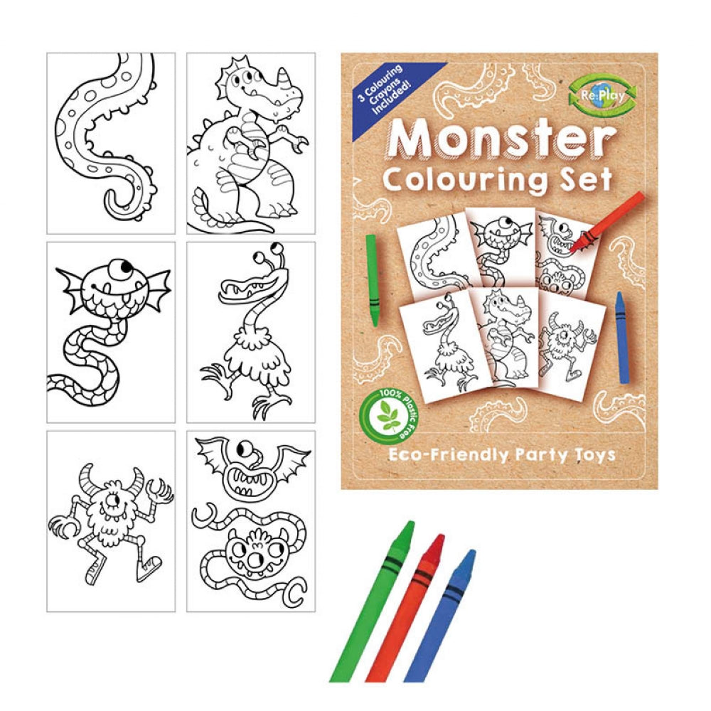 Monster A6 Colouring Set (Single)