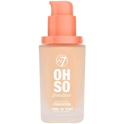 W7 Cosmetics Oh So Sensitive Hypoallergenic Liquid Foundation - Fresh Beige