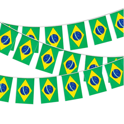 Brazil Flag 7m Rectangular Bunting