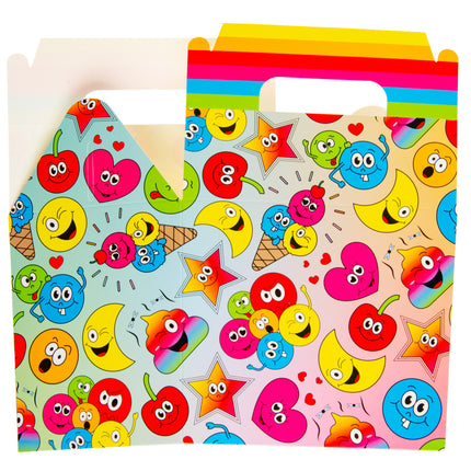 Happy Face Party Food Lunch Boxes - 6 Pack