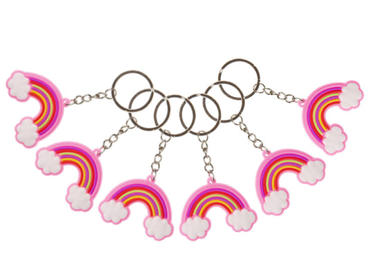6 Rainbow Keychains