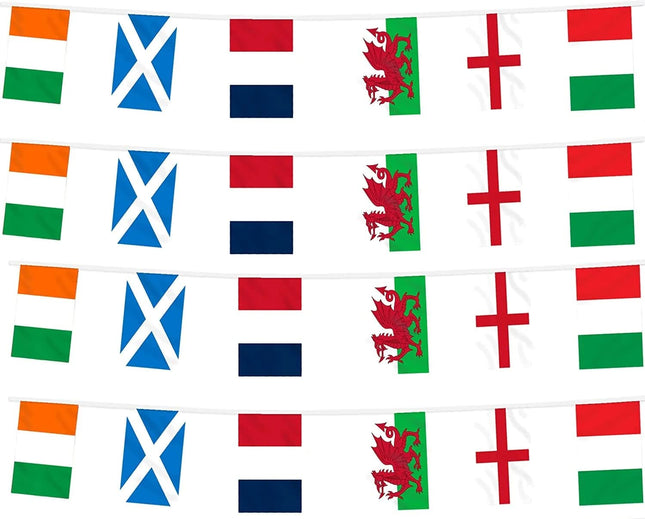 6 Nations Flag Bunting - 7m