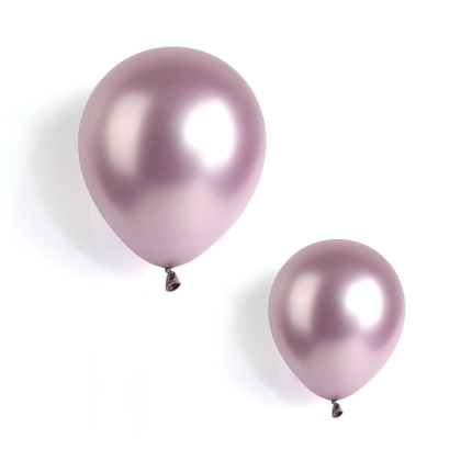 Metallic Pink 7" Latex Balloons – 50 Pack