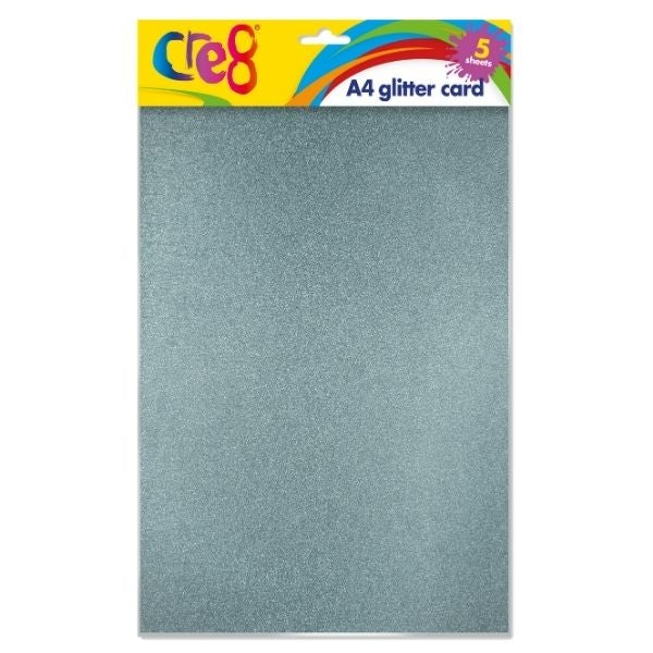 5 Glitter A4 Card Sheets