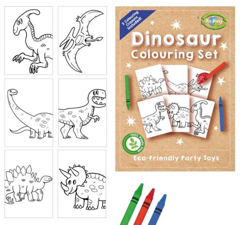 Dinosaur A6 Colouring Set (Single)