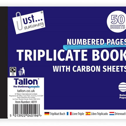 Small Triplicate Book & Carbon Sheet