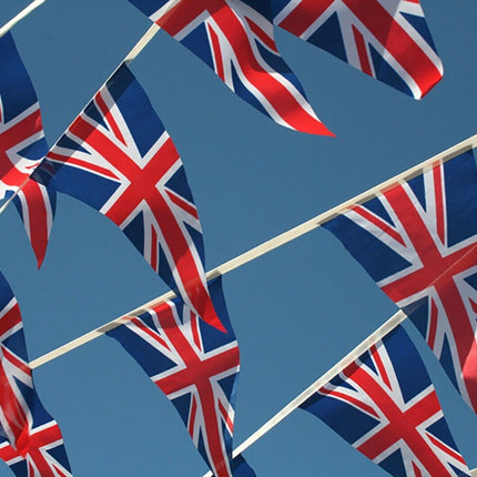 UJ002 Union Jack 7m Triangle Flag Bunting