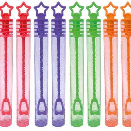 Coloured Star Bubbles Tubes - 12 Pack
