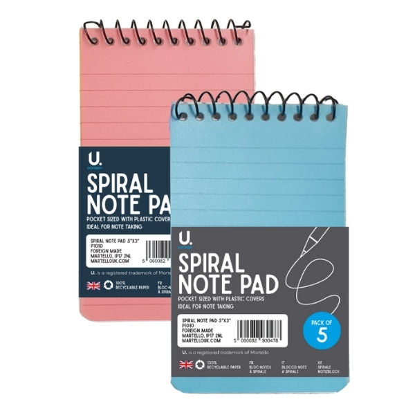 Spiral Notepad 5"x3" - Assorted