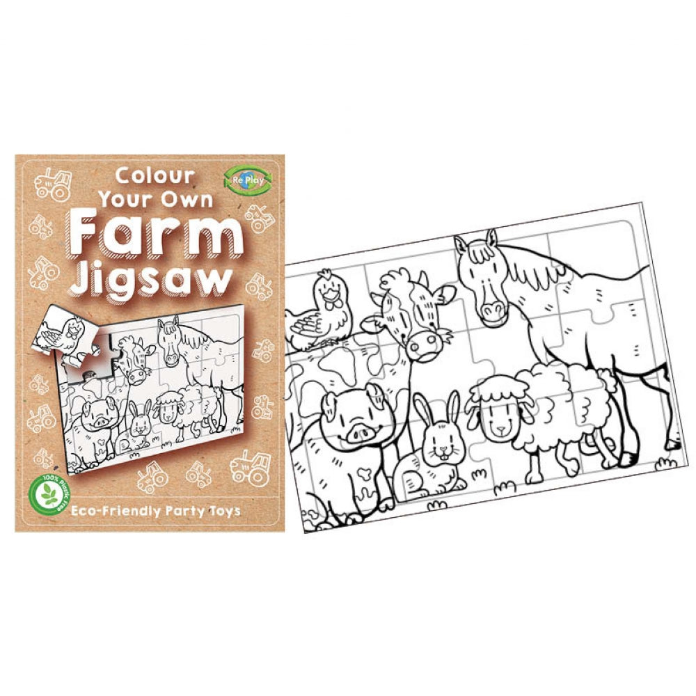Re:Play Mini Farm Colour Your Own Jigsaw Puzzle (Single)