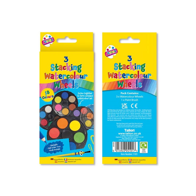 18 Water Colour Paint Wheel