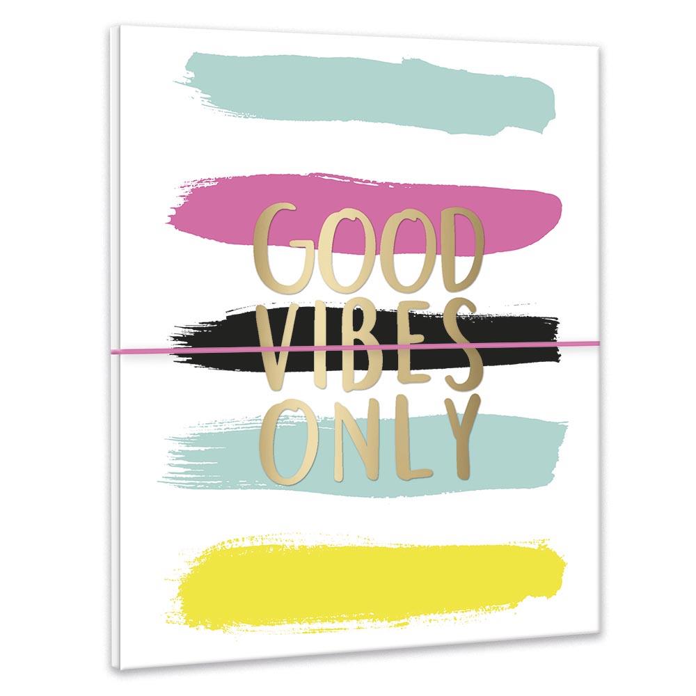 Good Vibes Only Photo Album Holds 40 4x6 Photos - Cosmic Design for Memories Compact Durable Keepsake