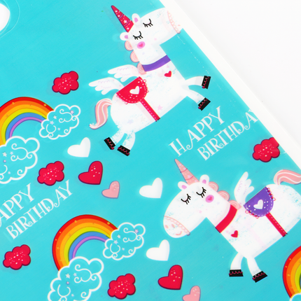 Unicorn Plastic Party Bags - 16 Pack