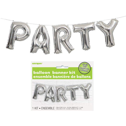 Party Balloon Banner Kit - Silver