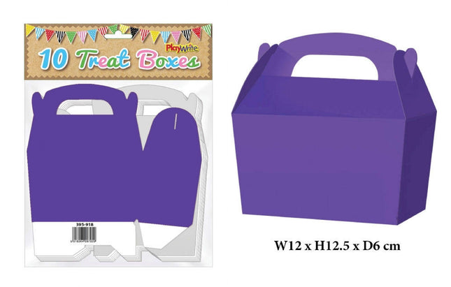 Purple Treat Boxes - 10 Pack