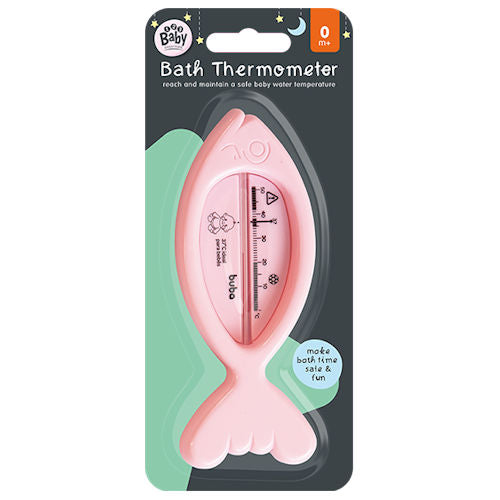 Pink Fish Shaped Baby Bath Thermometer - Accurate Safe Water Temperature Indicator Babies