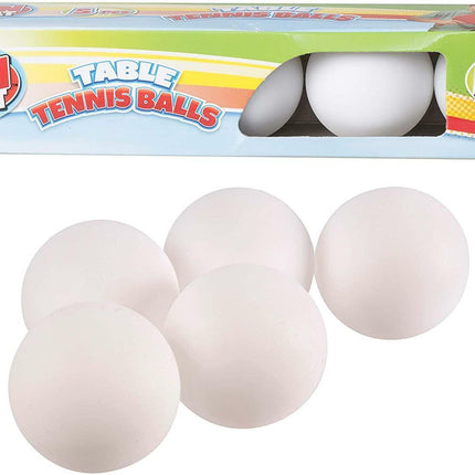 White Table Tennis Balls - 5 Pack