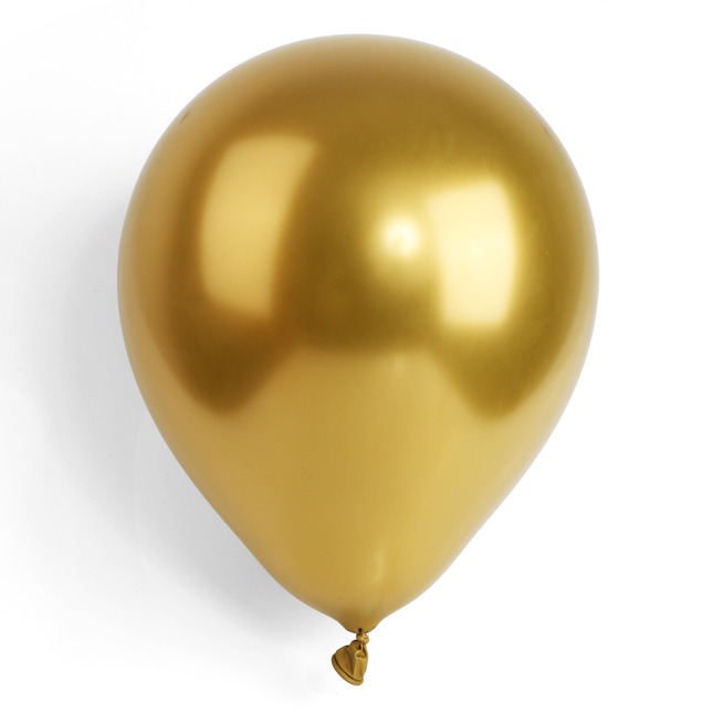 Metallic Gold 7" Latex Balloons – 100 Pack