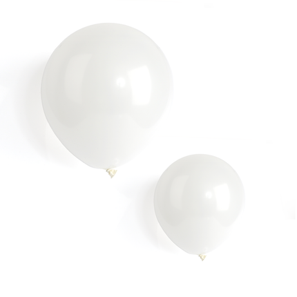 Pearlised White 7" Latex Balloons – 100 Pack