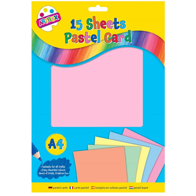 15 Pastel A4 Card Sheets