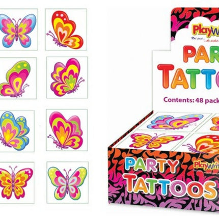 Butterfly Tattoos - 12 Pack