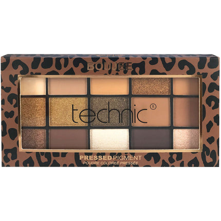 Technic Cosmetics 15 Colour Pressed Pigment Eyeshadow Palette Boujee - Makeup Beauty Glamour Vibrant Shades Palette