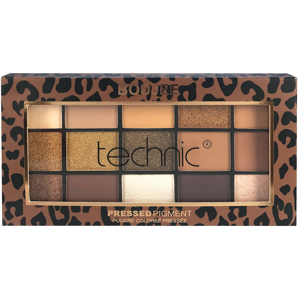 Technic Cosmetics 15 Colour Pressed Pigment Eyeshadow Palette - Boujee