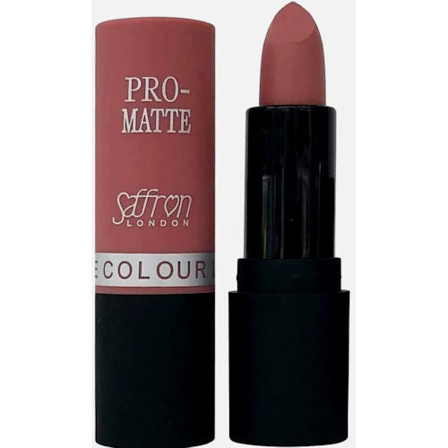 Saffron Pro Matte Lipstick - Matte Nude No.02 Hydrating No Shine Long Lasting Rich Colour Lip