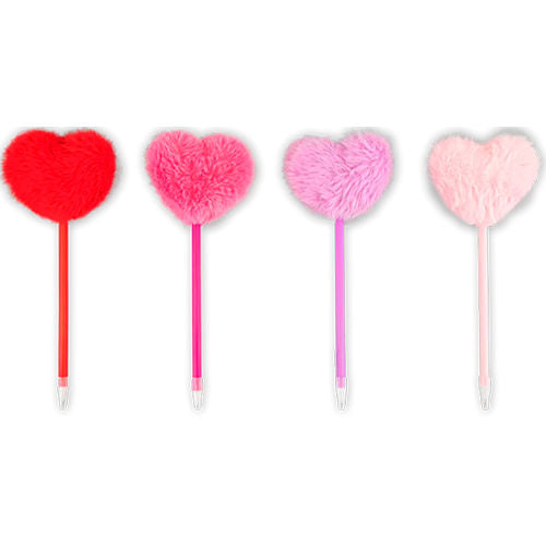 Valentine's Pompom Heart Ball Pen