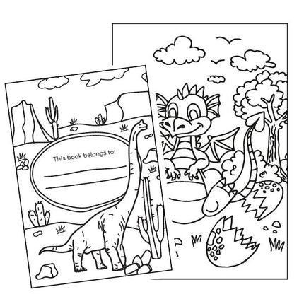 A4 Pirate/My Wild Dragon & Dinosaur Colouring Book