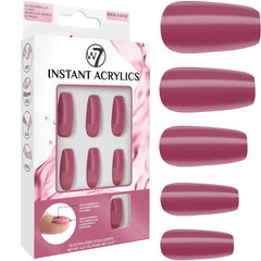 W7 Cosmetics Glamorous False Nails - Rock N Rose