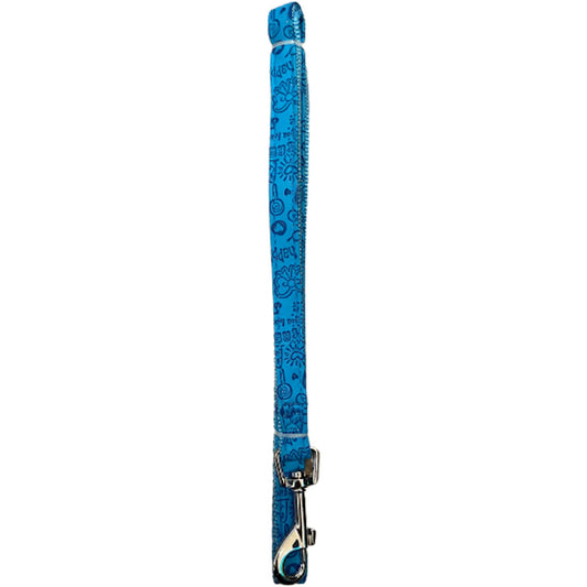 Patterned Dog Lead - Blue