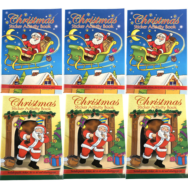 Christmas Sticker Activity Books - 6 Pack
