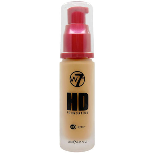 W7 Cosmetics HD Foundation Golden - Liquid Pump Face Buildable Smooth Application