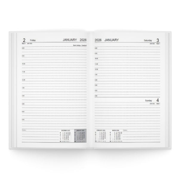 A5 Page a Day Colour Block Diary - Assorted