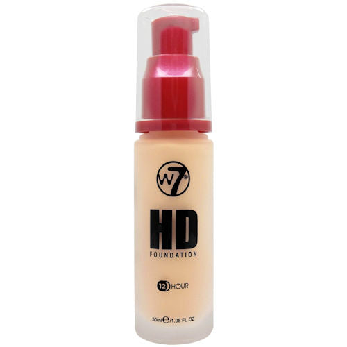 W7 Cosmetics HD Foundation Vanilla - Liquid Pump Face Buildable Smooth Application