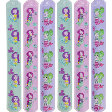 Mermaid Slap Bracelets - 6 Pack