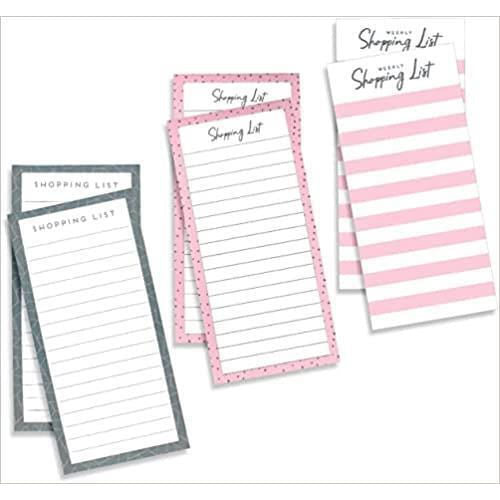 Magnetic Shopping Pad Assorted Designs - Refrigerator Notepad for Grocery Lists and Reminders