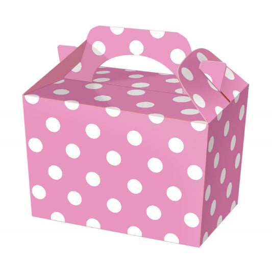 10 Pink Polka Dot Boxes