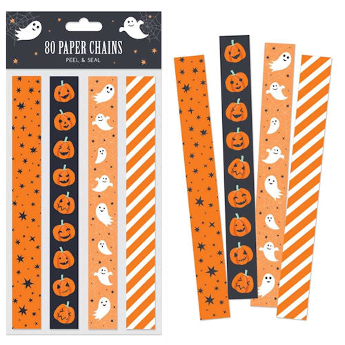 Halloween Paper Chain Decorations - 80 Pack